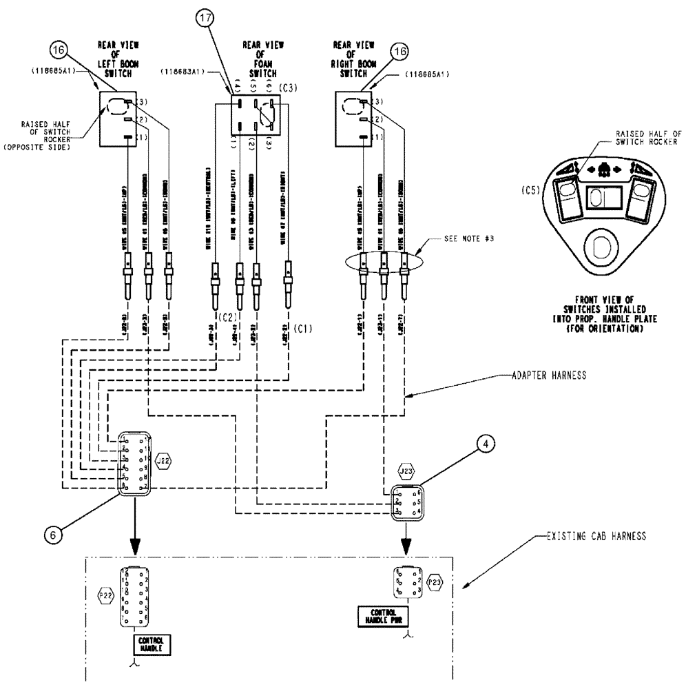 Схема запчастей Case IH 3185 - (01-010[02]) - PROPEL HANDLE SUB ASSEMBLY Cab Interior