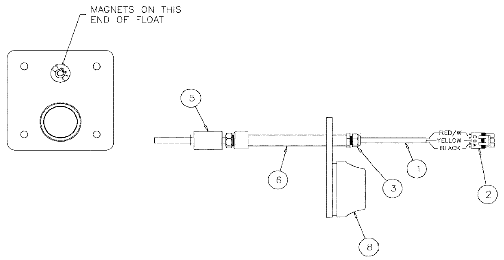 Схема запчастей Case IH 3185 - (06-028) - LEVEL TEMP SWITCH GROUP Hydraulic Plumbing