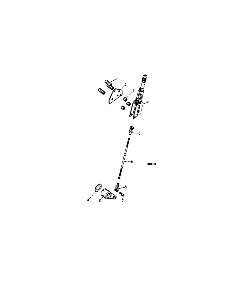 Схема запчастей Case IH 444 - (4-28[A]) - HANDBRAKE LINKAGE (07) - BRAKES