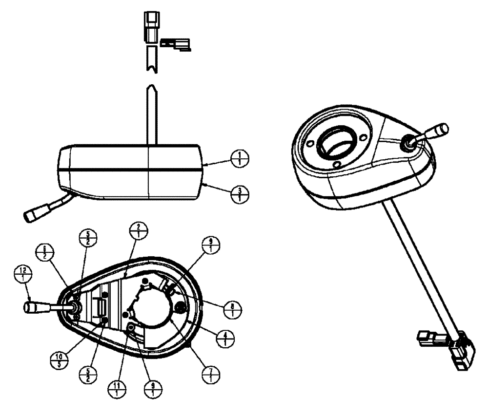 Схема запчастей Case IH TITAN 3520 - (01-033) - POD ASSEMBLY, SELF CANCEL TURN (10) - CAB