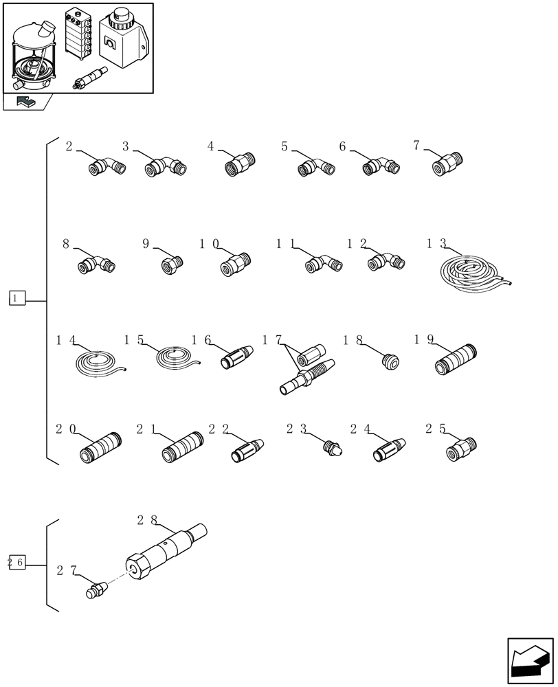 Схема запчастей Case IH LBX432S - (09.03[01]) - KIT, LUBRICATION (09) - LUBRICATION