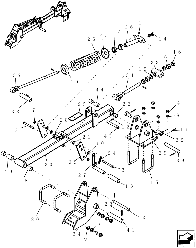 Схема запчастей Case IH 600 - (75.200.28) - MOUNTED HEAVY HARROW ARM ASSEMBLY (75) - SOIL PREPARATION