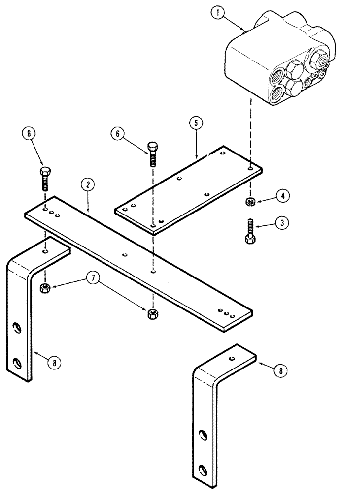 Схема запчастей Case IH 2388 - (05-23) - VALVE, SELECTOR CONTROL - MOUNTING - POWER GUIDE AXLE (11) - TRACKS/STEERING