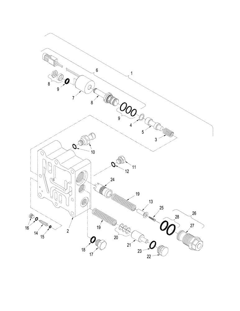 Схема запчастей Case IH STEIGER 335 - (06-54) - POWER SHIFT TRANSMISSION - REGULATOR VALVE ASSEMBLY (06) - POWER TRAIN