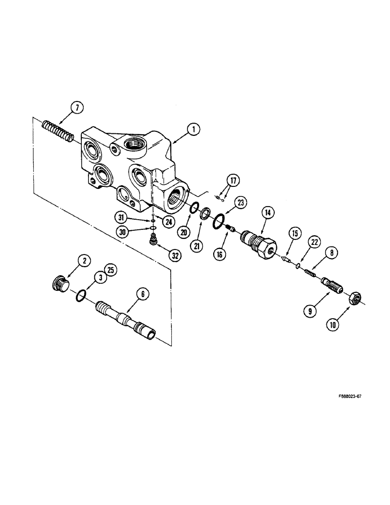 Схема запчастей Case IH STEIGER - (8-50) - HYDRAULIC REMOTE VALVE INLET, WITH PRIORITY VALVE (08) - HYDRAULICS