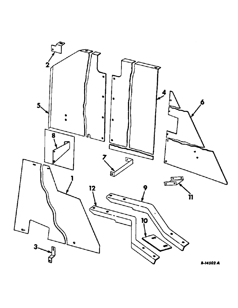 Схема запчастей Case IH 315 - (R-08) - SEPARATOR, MUD SHIELD, STANDARD FOR RICE Separation