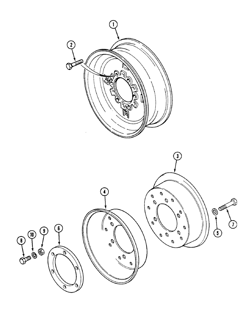 Схема запчастей Case IH 1494 - (5-160) - FRONT WHEELS, TWO WHEEL DRIVE TRACTORS (05) - STEERING