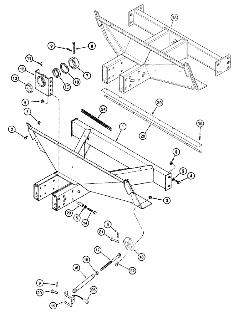 Схема запчастей Case IH 2388 - (05-06) - AXLE, STEERING - SUPPORT - ADJUSTABLE AXLE, BSN JJC0270499 (11) - TRACKS/STEERING