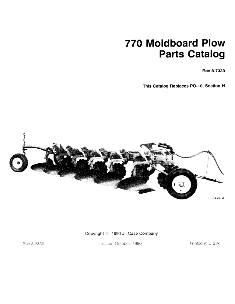 Схема запчастей Case IH 770 - (1-1) - 770 MOLDBOARD PLOW PARTS CATALOG 