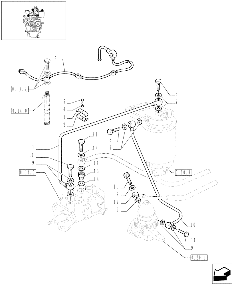 Схема запчастей Case IH JX90 - (0.20.3/03) - FUEL SYSTEM (01) - ENGINE