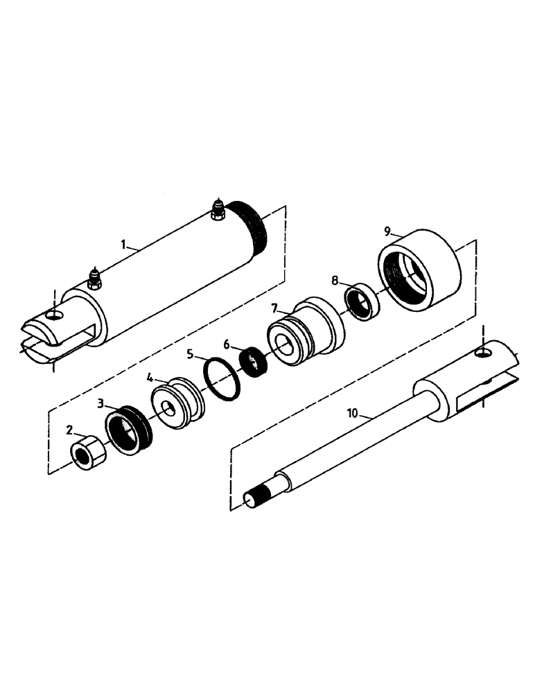 Схема запчастей Case IH 7700 - (B02-10) - HYDRAULIC CYLINDER, EXTRACTOR BIN FLAP Hydraulic Components & Circuits