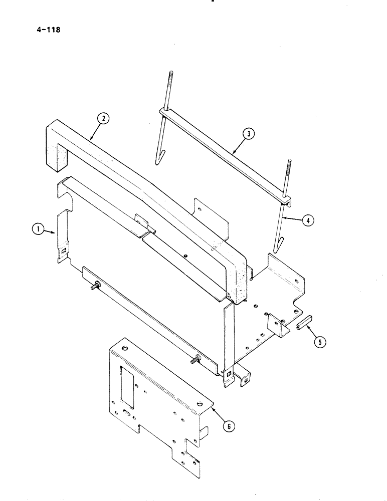 Схема запчастей Case IH 485 - (4-118) - BATTERY TRAY, BATTERY AND CONNECTIONS (04) - ELECTRICAL SYSTEMS