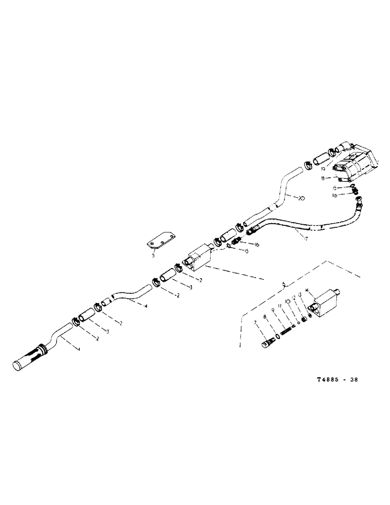 Схема запчастей Case IH 434 - (7-11) - FLOW CONTROL VALVE AND PIPES - HIGH CLEARANCE (88) - ACCESSORIES