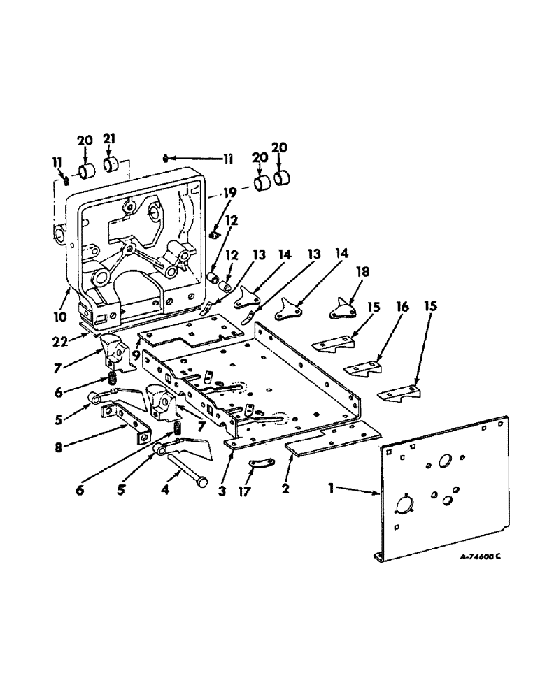 Схема запчастей Case IH 47 - (B-31) - KNOTTER DRIVE FRAME AND BREAST PLATE, FOR TWINE BALER 