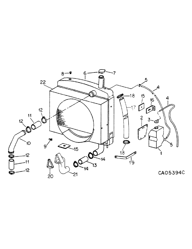 Схема запчастей Case IH 4386 - (06-02) - COOLING, RADIATOR AND CONNECTIONS, 4386 TRACTOR Cooling