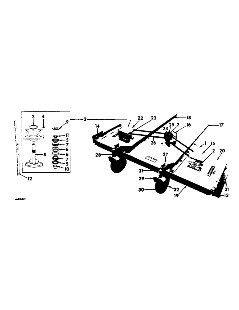 Схема запчастей Case IH C-2 - (G-48) - PLATFORM, SPINDLES & GUIDE WHEELS 