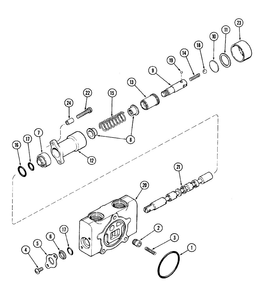 Схема запчастей Case IH 2255 - (8-40) - SECTION ASSEMBLY (08) - HYDRAULICS