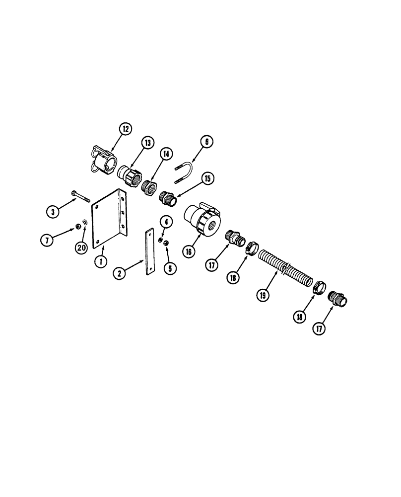 Схема запчастей Case IH 1200 - (L.40.A[13]) - OPPOSITE END FILL ATTACHMENT, 6 & 8 ROW RIGID TRAILING L - Field Processing