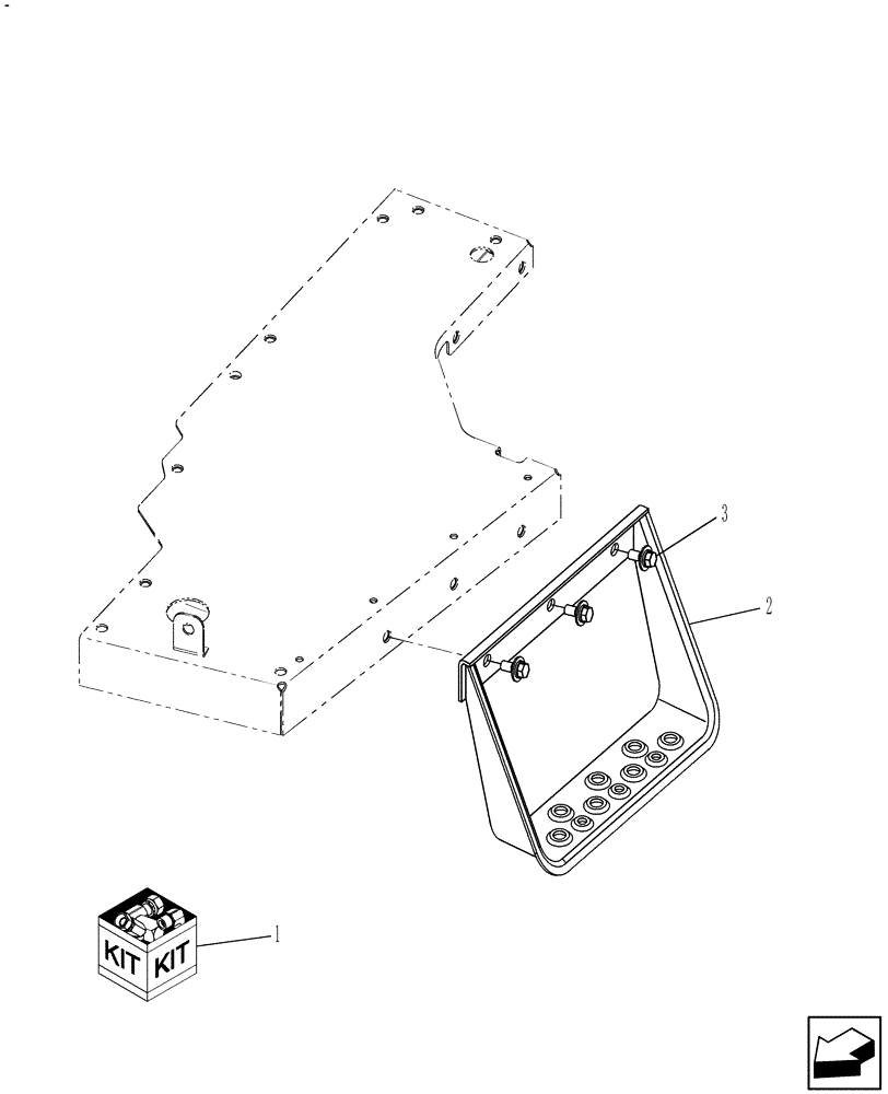 Схема запчастей Case IH FARMALL 40B - (88.100.07) - DIA KIT, SIDE STEP - MT20119015 (88) - ACCESSORIES