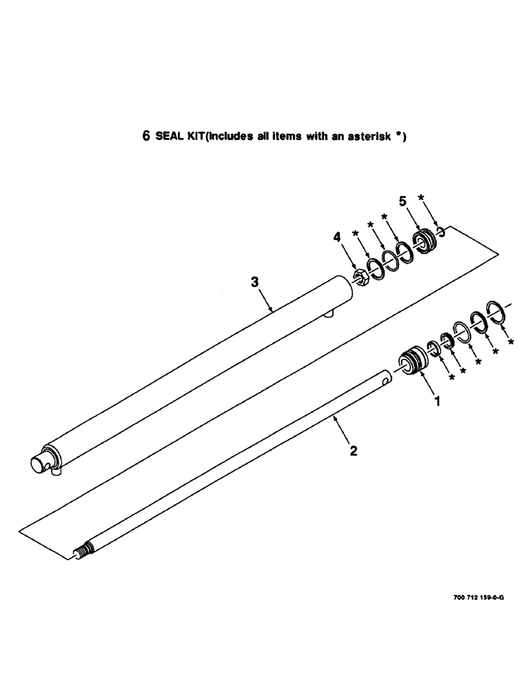 Схема запчастей Case IH 8465 - (8-28) - HYDRAULIC CYLINDER ASSEMBLY, TAILGATE, 700712159 HYD. CYL. ASSY. COMPLETE, 1-3/4" BORE X 32" STROKE (07) - HYDRAULICS