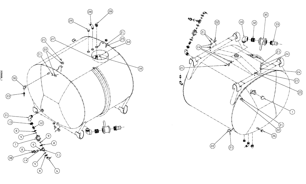 Схема запчастей Case IH SPX4260 - (222) - TANK PLUMBING (78) - SPRAYING