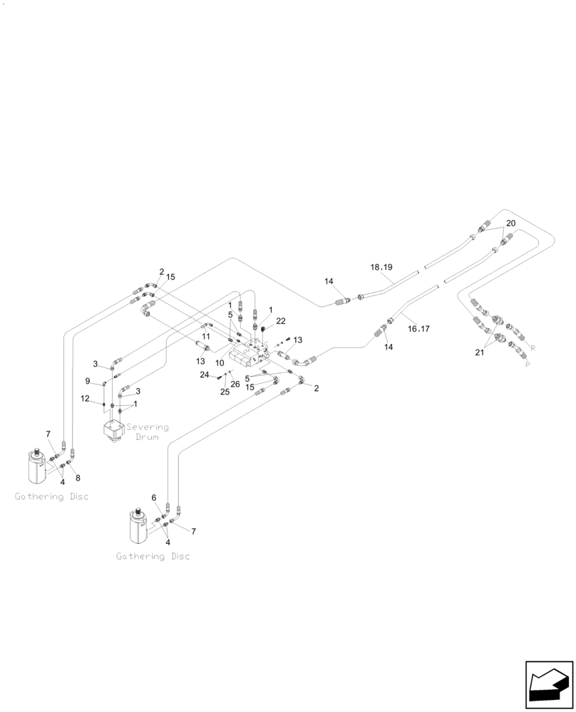 Схема запчастей Case IH A8800 - (35.000.AA[08]) - HYDRAULIC CIRCUIT STANDARD TOPPER (35) - HYDRAULIC SYSTEMS