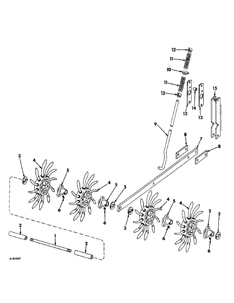 Схема запчастей Case IH 70 - (K-8) - ROTARY WEEDER ATTACHMENT 