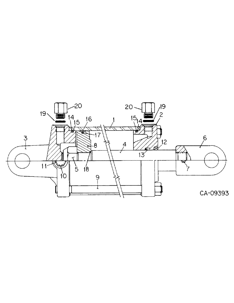 Схема запчастей Case IH 800 - (05-47) - WHEELS, HYDRAULIC CYLINDER, IOWA INDUSTRIAL, 5 X 16 INCH DOUBLE ACTING UNITS E AND T (06) - POWER TRAIN