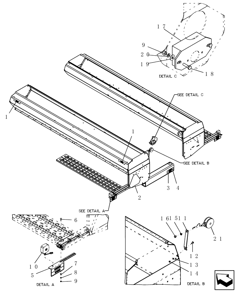 Схема запчастей Case IH 5500 - (4-18) - SAFETY LIGHT SYSTEM (04) - ELECTRICAL SYSTEMS