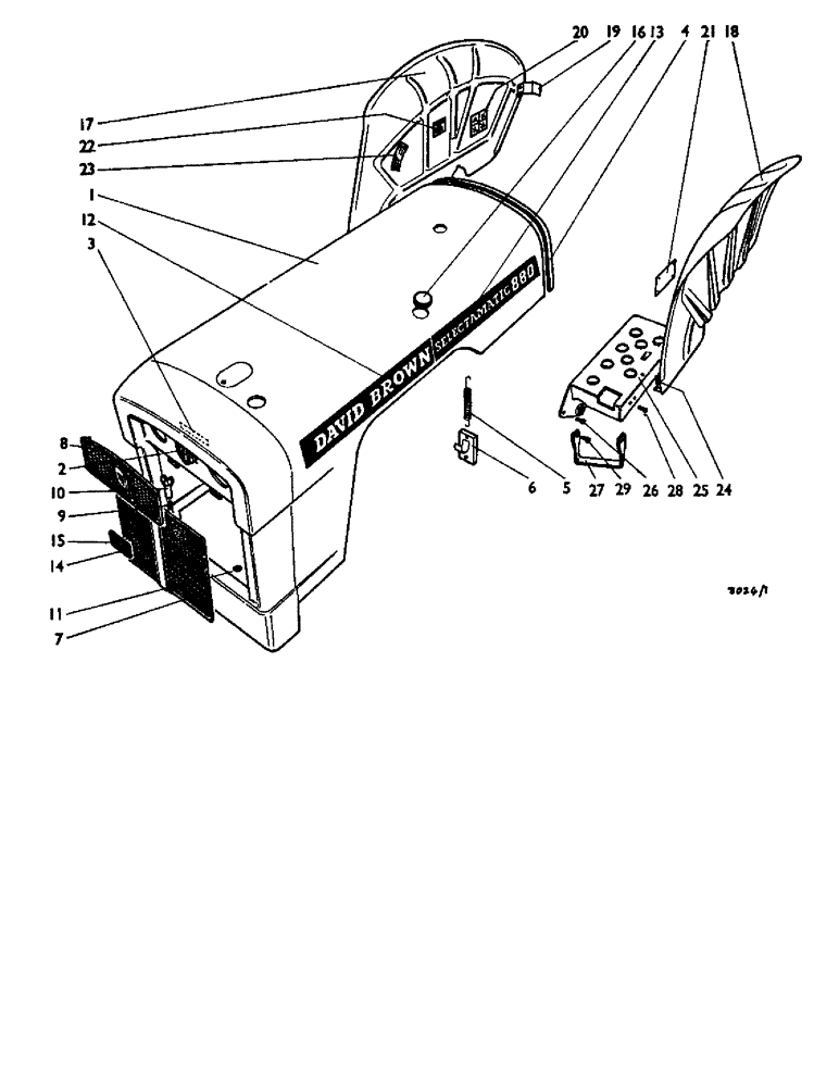 Схема запчастей Case IH 880A - (098) - BONNET AND FENDERS (12) - CHASSIS