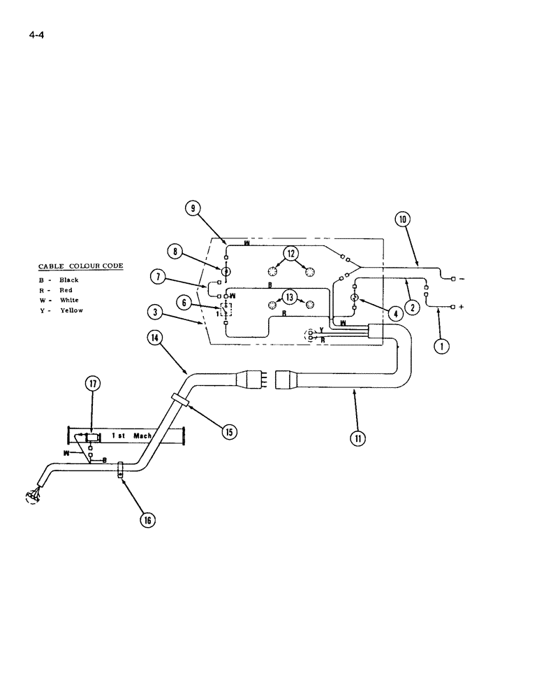 Схема запчастей Case IH 310 - (4-04) - AVADEX CLUTCH CONTROL, SINGLE MACHINE, 1981 SEASON AND AFTER (04) - ELECTRICAL SYSTEMS