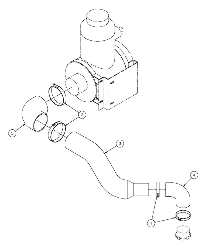 Схема запчастей Case IH FLX3300B - (02-044) - AIR INTAKE TUBE GROUP (FLX3300B CAT ENGINE) (01) - ENGINE