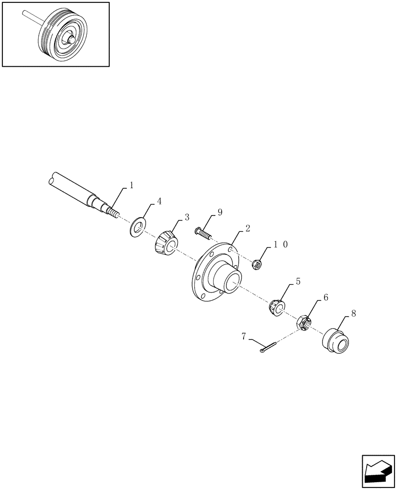 Схема запчастей Case IH RBX341 - (05.01[01]) - SPINDLE (05) - AXLE