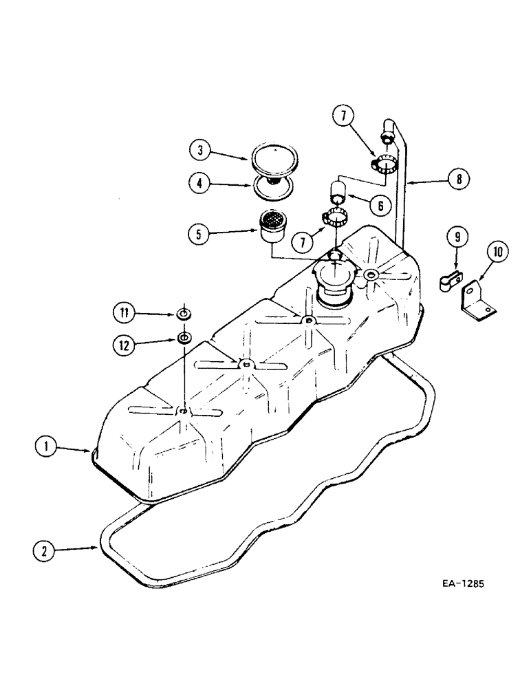 Схема запчастей Case IH 685 - (2-026) - VALVE HOUSING COVER (02) - ENGINE