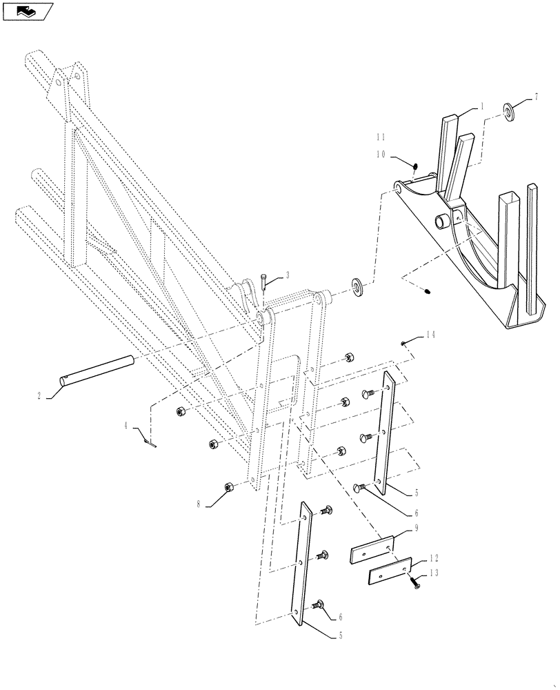 Схема запчастей Case IH 4420 - (08-013) - OUTER BOOM ASSEMBLY, RH, 80’ (09) - BOOMS