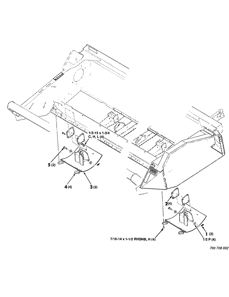 Схема запчастей Case IH 8830 - (29) - SKID SHOE ASSEMBLY (58) - ATTACHMENTS/HEADERS