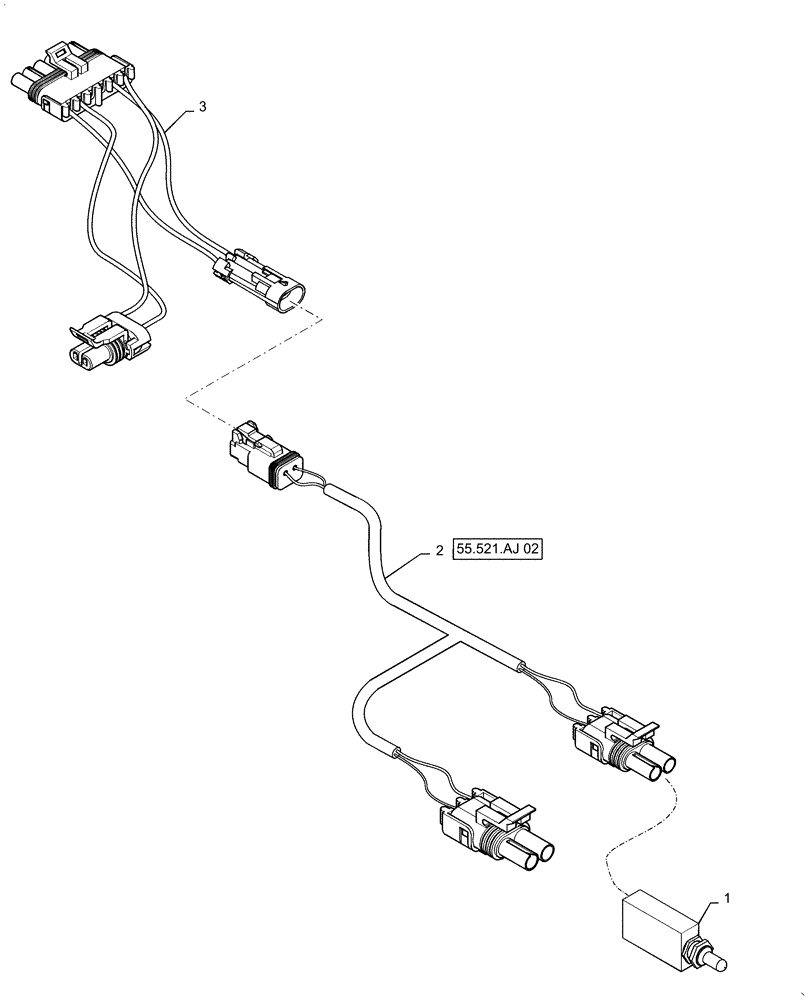 Схема запчастей Case IH 4430 - (55.635.22) - FOAM MARKER EXTERNAL CONTROLS (55) - ELECTRICAL SYSTEMS