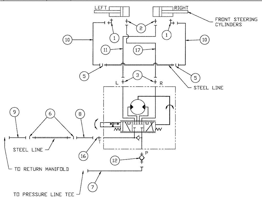 Схема запчастей Case IH SPX4260 - (06-003) - HYDRAULIC GROUP, 2WS Hydraulic Plumbing