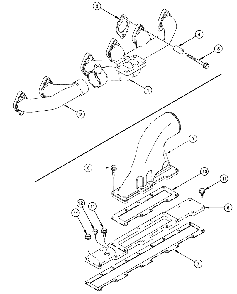 Схема запчастей Case IH FLX3010 - (02-035) - MANIFOLDS, FLX3010 (01) - ENGINE