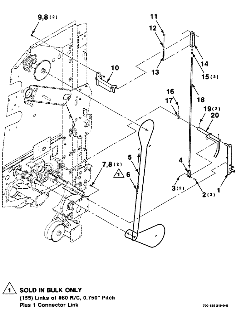 Схема запчастей Case IH RS451 - (2-36) - DE-CLUTCH LINKAGE ASSEMBLY Driveline