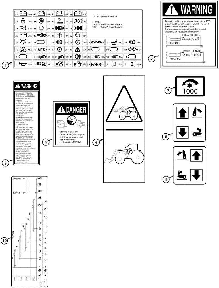 Схема запчастей Case IH MX170 - (09-80) - DECALS (90) - PLATFORM, CAB, BODYWORK AND DECALS