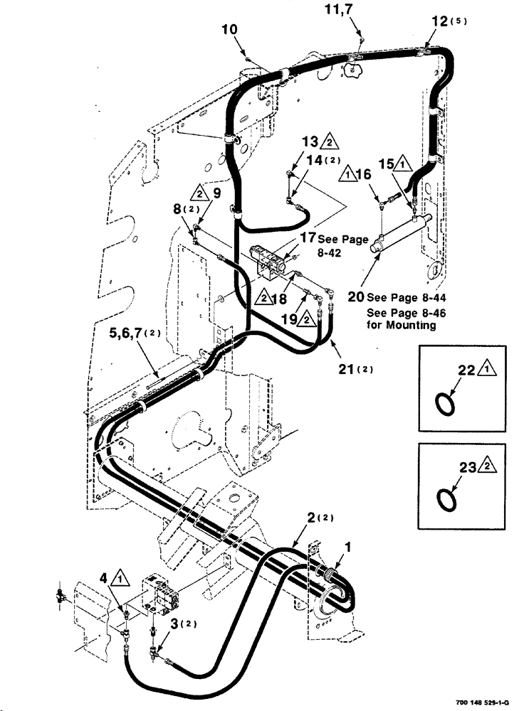 Схема запчастей Case IH RS561A - (8-040) - HYDRAULIC ASSEMBLY,  MESH WRAP (07) - HYDRAULICS