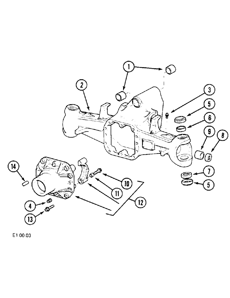 Схема запчастей Case IH 2130 - (6-082) - AXLE HOUSING - MFD, MID MODELS (06) - POWER TRAIN