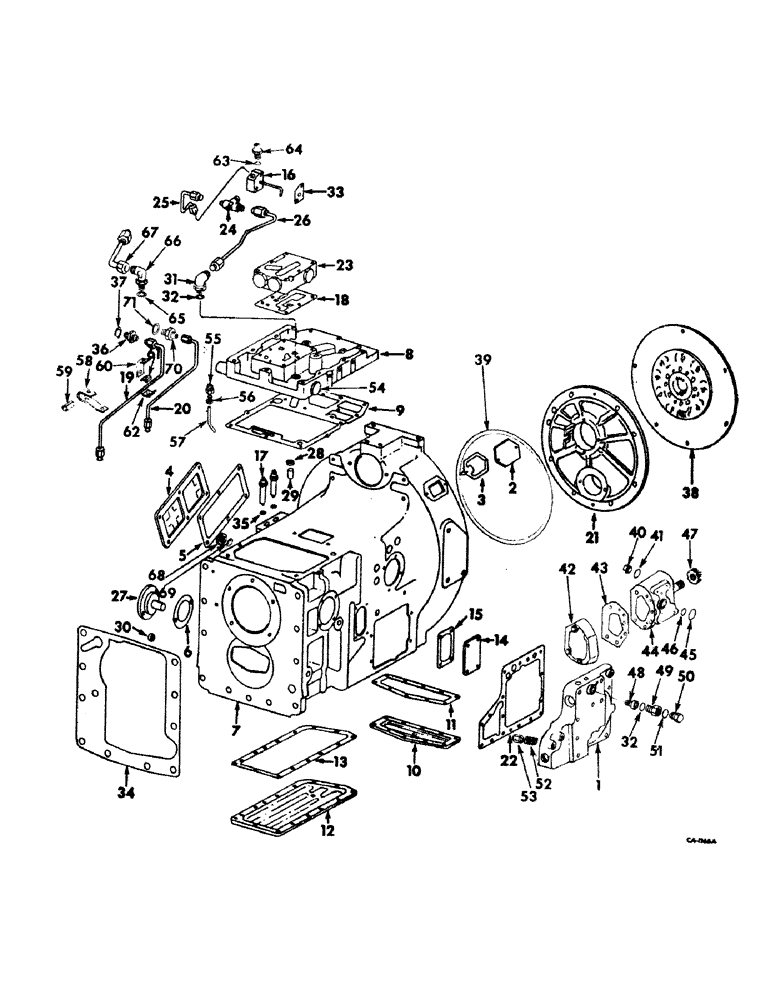 Схема запчастей Case IH 2826 - (07-02) - DRIVE TRAIN, HYDROSTATIC HOUSING, COVERS, DRIVE PLATE, HYD. PUMPS, MULT. CONTROL VALVE & CONNECTIONS (04) - Drive Train