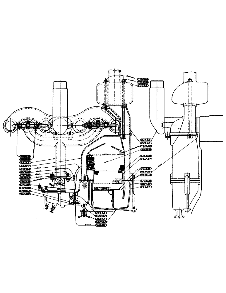 Схема запчастей Case IH DC-SERIES - (018) - GASOLINE MANIFOLD AND AIR CLEANER ASSEMBLY, D, DC, DO, DV (02) - ENGINE