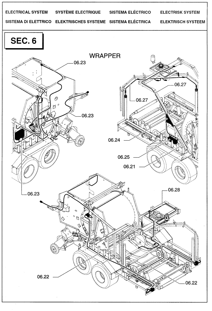Схема запчастей Case IH RBX341 - (06.00A[01]) - SECTION LIST 6 - ELECTRICAL SYSTEM (06) - ELECTRICAL SYSTEMS