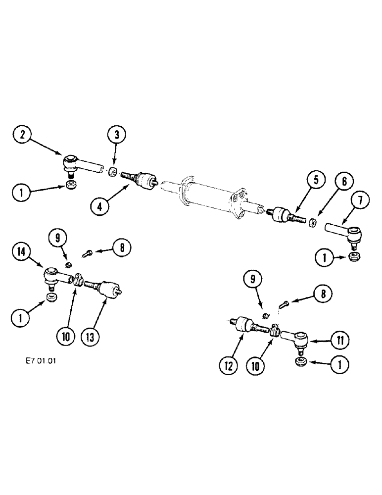 Схема запчастей Case IH 2130 - (5-34) - STEERING CYLINDER, CONNECTIONS - MFD - NARROW & VINEYARD (05) - STEERING