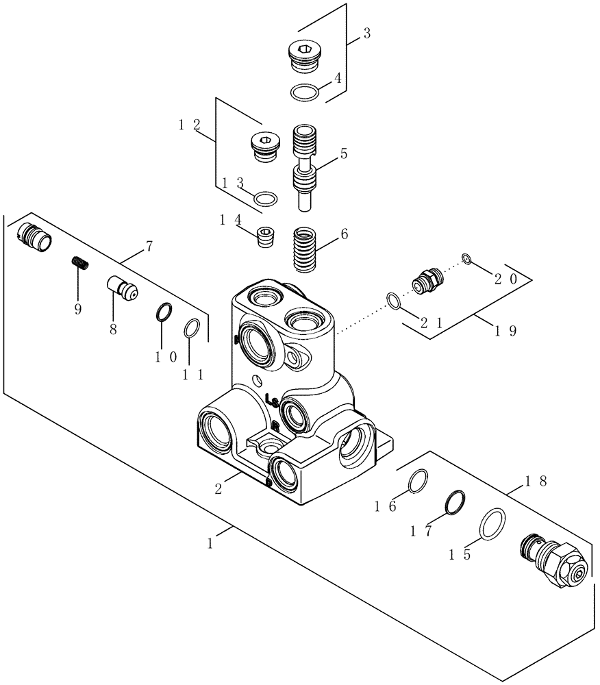 Схема запчастей Case IH MAGNUM 245 - (08-34) - POWER BEYOND VALVE ASSEMBLY (08) - HYDRAULICS