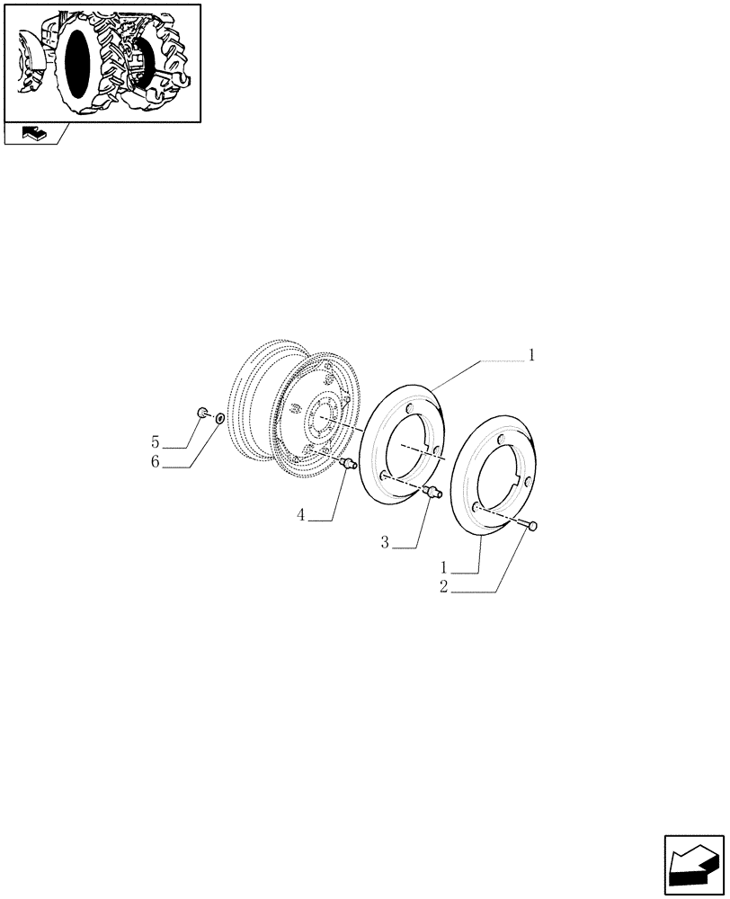 Схема запчастей Case IH FARMALL 65C - (1.48.2) - 4 REAR BALLAST (50KG) (VAR.330470) (05) - REAR AXLE