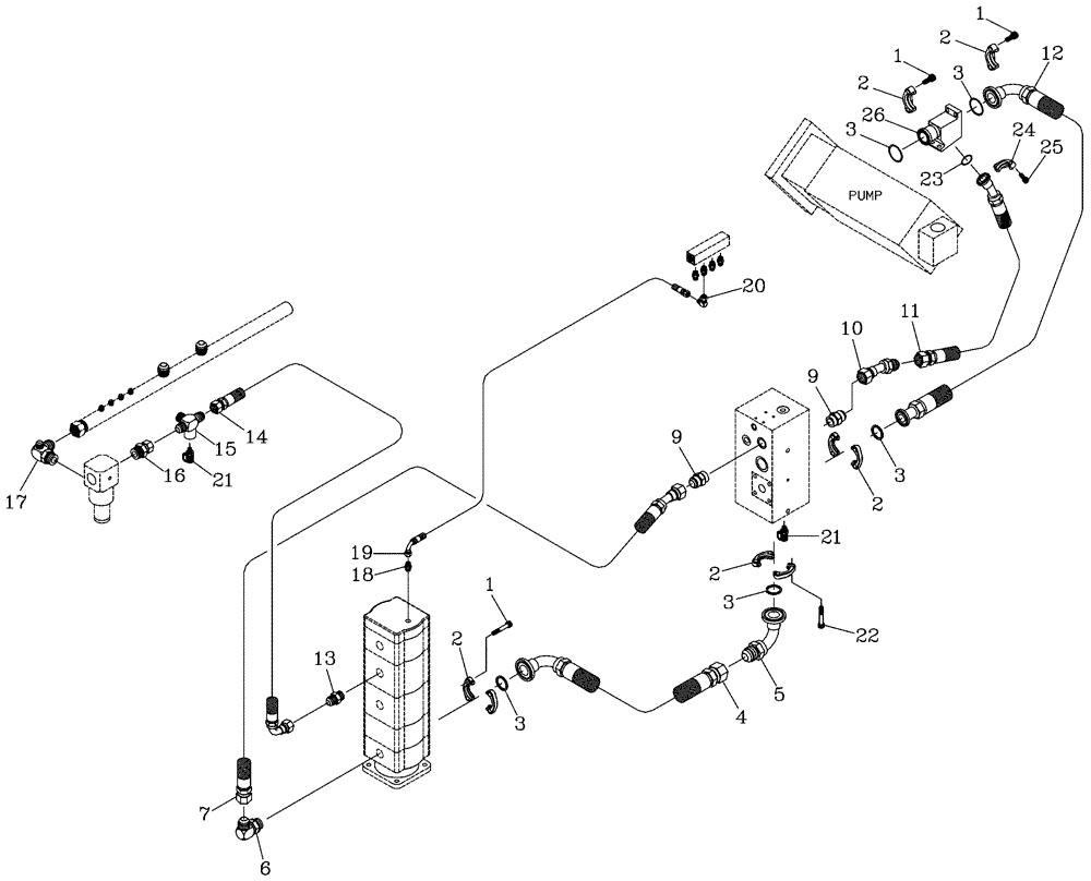 Схема запчастей Case IH 7700 - (B07[01]) - HYDRAULIC CIRCUIT {Basecutter} Hydraulic Components & Circuits